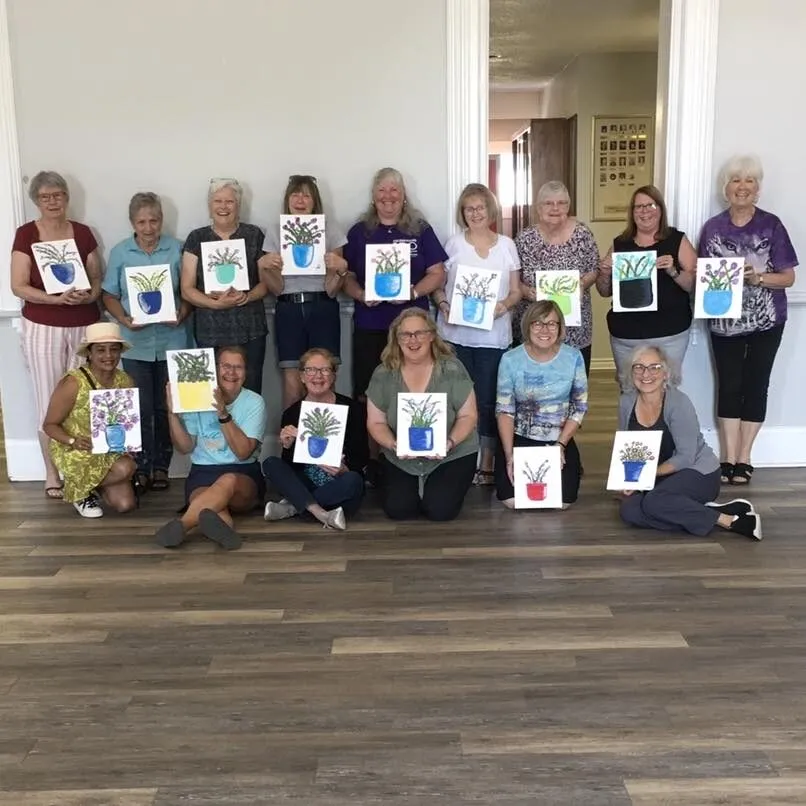 Seniors art workshop at the library